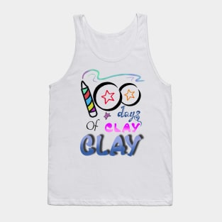 100 day of clay clay shirt Tank Top